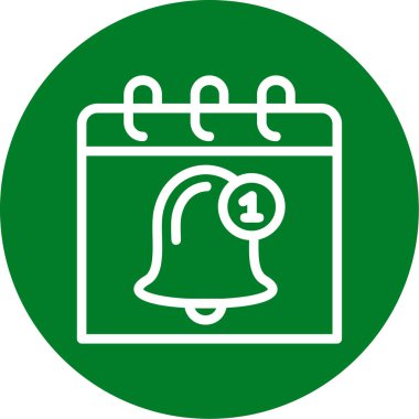 Moda biçimi izole edilmiş arkaplanda çan simgesi