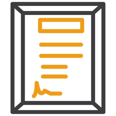 belge simgesi vektör illüstrasyonu