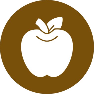 Elma. Web simgesi basit illüstrasyon