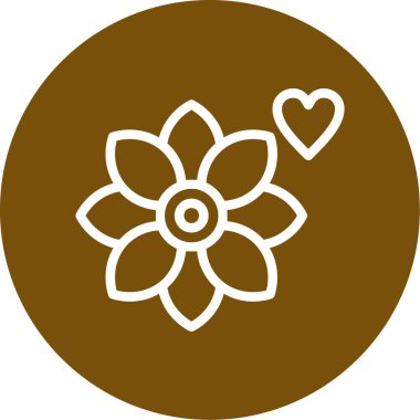 Modern çiçek simgesinin vektör illüstrasyonu