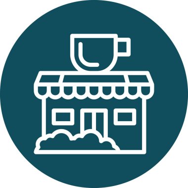 Dükkan. Web simgesi basit illüstrasyon