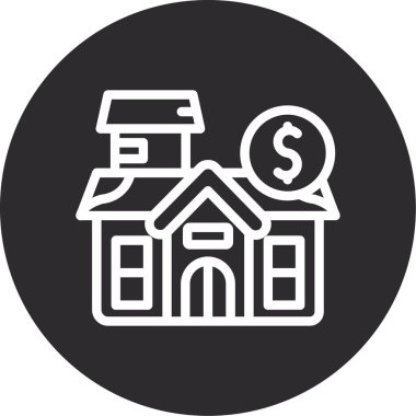 Ev ikonu. vektör illüstrasyonu