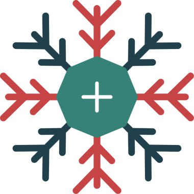 Bir kar tanesi simgesinin vektör çizimi