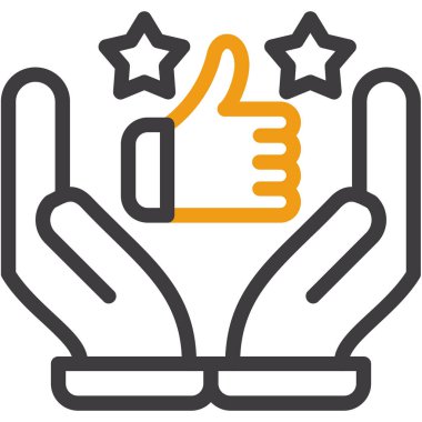 hareket simgesi gibi başparmak, vektör illüstrasyonu