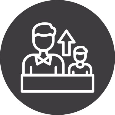 Bir insan simgesinin vektör illüstrasyonu