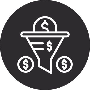 Dolar simgesi vektör illüstrasyonu