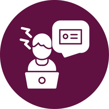 bir mesaj ve konuşma kabarcığı çizim dizaynı içeren dizüstü bilgisayar