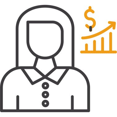 ticari büyüme vektörü ince çizgi simgesi