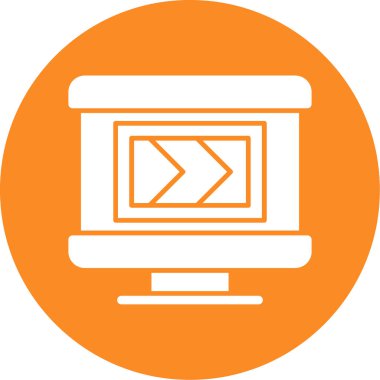 Dizüstü bilgisayar simgesi vektör çizimi