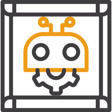 Robot simgesinin vektör illüstrasyonu