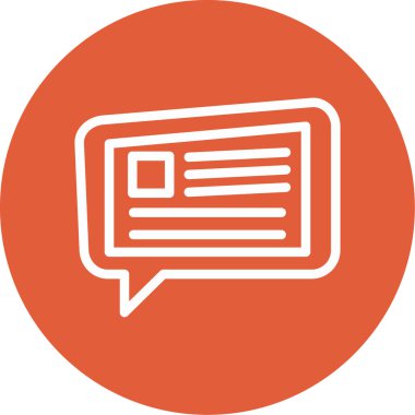 Sohbet simgesinin vektör illüstrasyonu