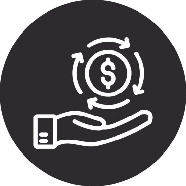 vektör para simgesi illüstrasyonu