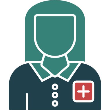 Doktor düz vektör simgesi