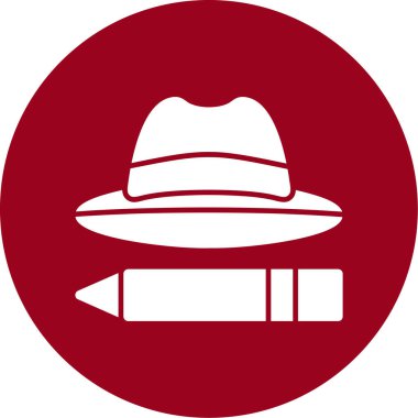 Bir şapka simgesinin vektör illüstrasyonu