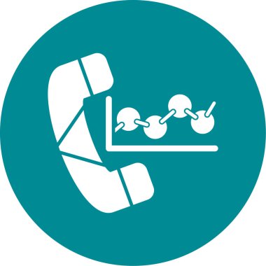 bebek telefonu ikonu. Düz renk. vektör illüstrasyonu.