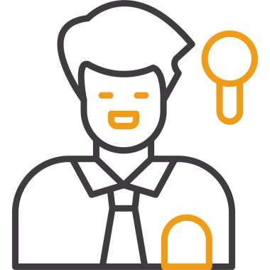 Önemli vektör illüstrasyonuna sahip iş adamı