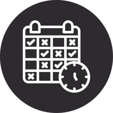 Takvim simgesi, vektör çizimi