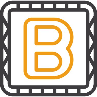 B harfi logo tasarım vektörü şablonu