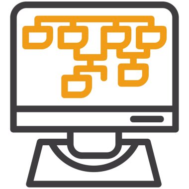 Bilgisayar. Web simgesi basit tasarım