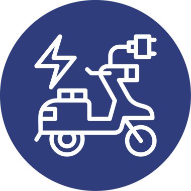 Elektrikli bisiklet. Web simgesi