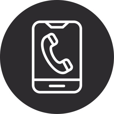 Telefon ikonu. Web için basit telefon vektör simgeleri çizimi.