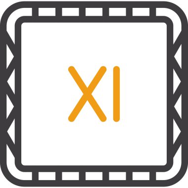 X harfi simgesi, vektör illüstrasyonu