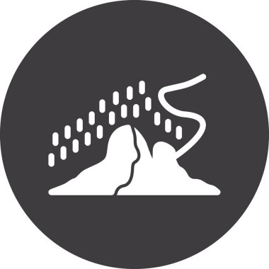 Kişisel ve ticari kullanım için vektör şelale simgesi.