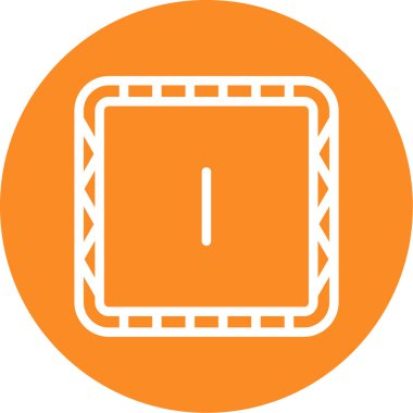 Tek bir turuncu simgenin vektör illüstrasyonu