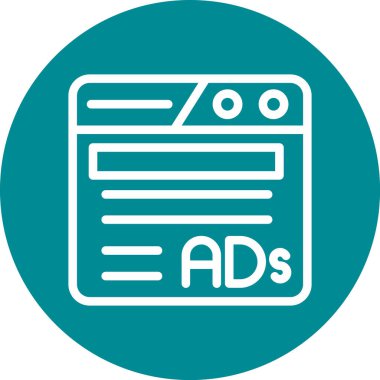 Web simgesi vektör illüstrasyonu reklamı