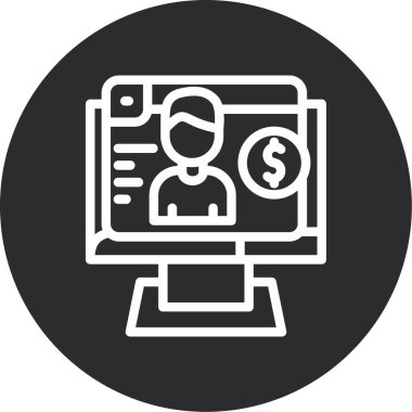 Dizüstü bilgisayar simgesi vektör çizimi