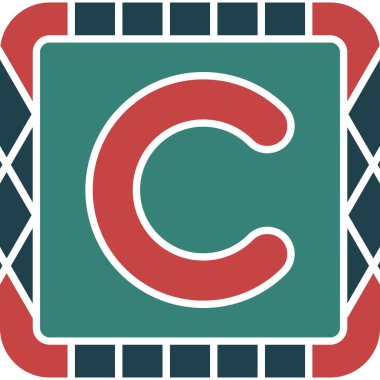 alfabe c vektör simgesi