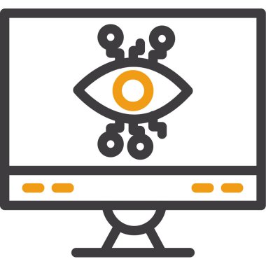Göz monitörü vektör simgesi