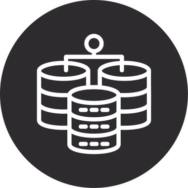 Veritabanı sunucu vektör simgesi
