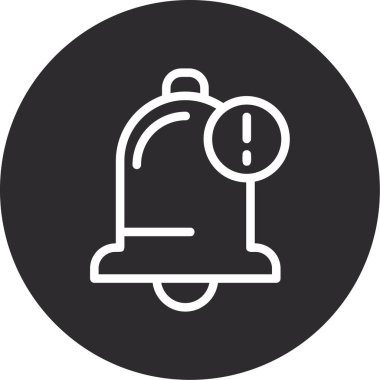 Bildirim uyarı çan simgesi ana hat biçiminde