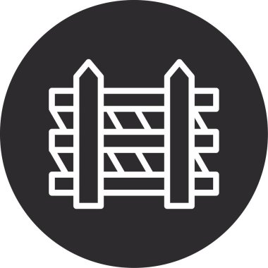 Çit. Web simgesi basit illüstrasyon