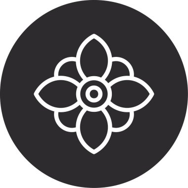 çiçek simgesi vektör illüstrasyonu