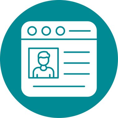 Tarayıcı. Web simgesi basit illüstrasyon