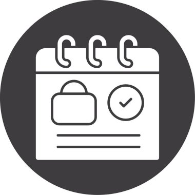 Takvim simgesi vektör illüstrasyonu