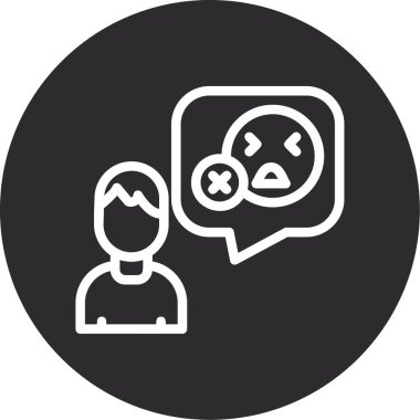 Bir sohbet baloncuğu simgesinin vektör çizimi