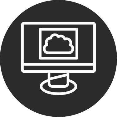 Bulut simgesi vektör illüstrasyonu