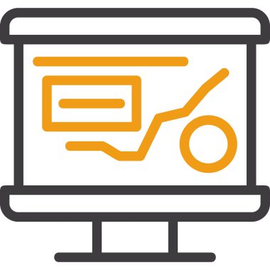 iş yönetimi düz ikon vektör illüstrasyonu