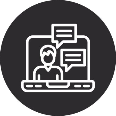 kullanıcı simgesi, vektör illüstrasyonlu dizüstü bilgisayar