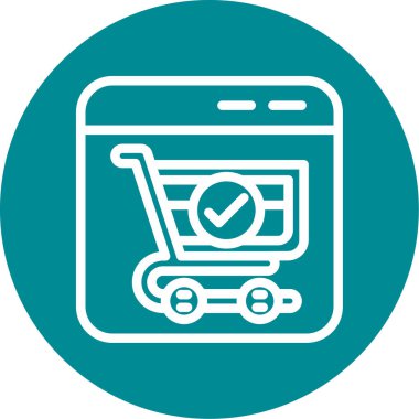 İnternetten alışveriş. Basit resimleme