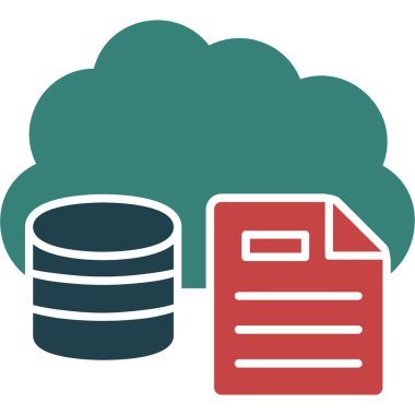 bulut veritabanı veri depolama simgesi