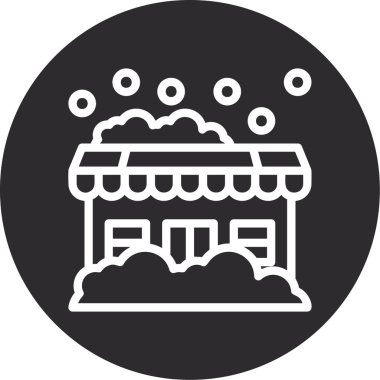 Dükkan. Web simgesi basit illüstrasyon