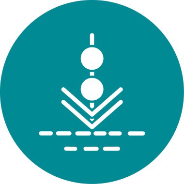 Modern b 'nin vektör illüstrasyonunda topun eksik simgesi