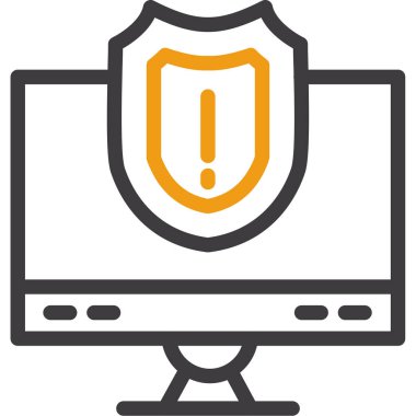 Kalkan simgesi olan bilgisayar ekranı