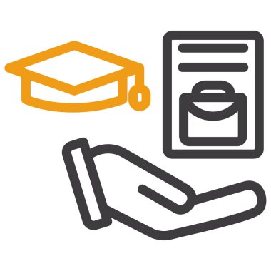 Çevrimiçi eğitim vektörü simgesi