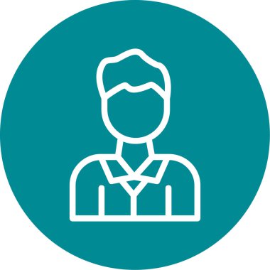 Avatar man simgesi vektör illüstrasyonu