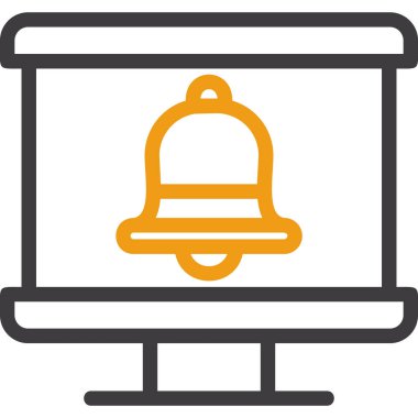 Bir çan simgesinin vektör illüstrasyonu